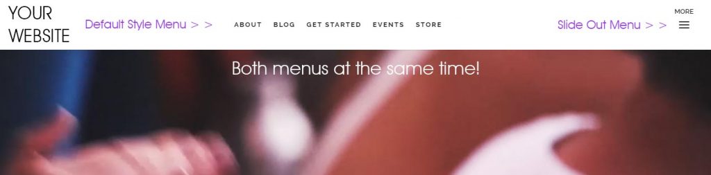 2 Divi menus at the same time