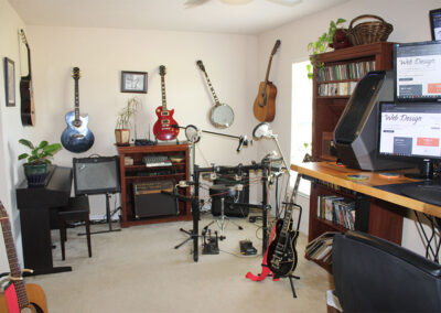 The music side of my office.