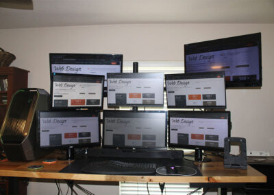 My office. Yes that is 8 monitors running on one computer.