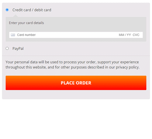 Hide checkout button when PayPal payment method is chosen